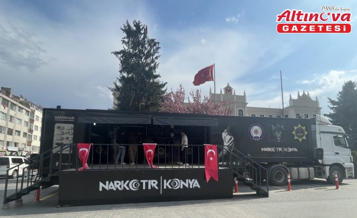 Bolu'ya getirilen “Narkotik Tır“ ile uyuşturucuya karşı bilinç aşılanıyor