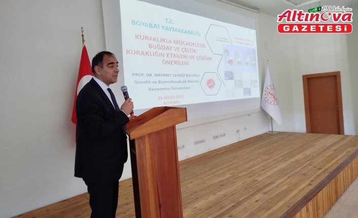 Boyabat'ta üreticiler kuraklıkla mücadele konusunda bilgilendirildi