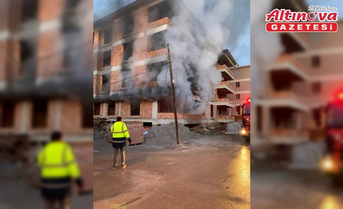 Çorum'daki inşaatta çıkan yangın söndürüldü
