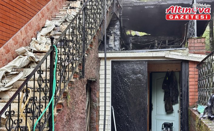 Düzce'de sitenin sosyal tesisinde çıkan yangında 1 kişi yaralandı