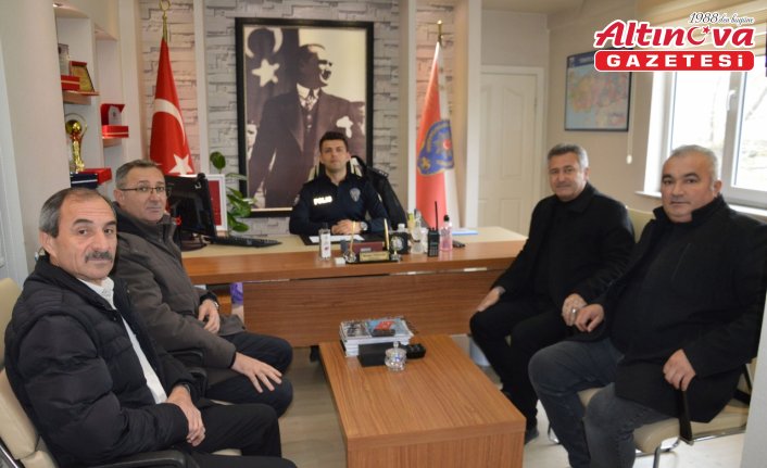 Havza'da esnaf odalarından Havza Emniyet Müdürlüğüne ziyaret