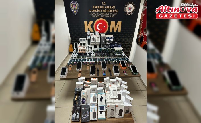 Karabük'te gümrük kaçağı elektronik ürünler ele geçirildi