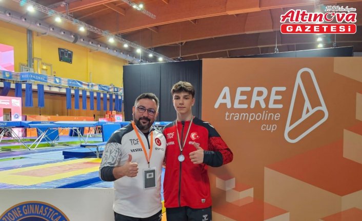 Milli cimnastikçi Sinan Cankurt, İtalya'da gümüş madalya kazandı