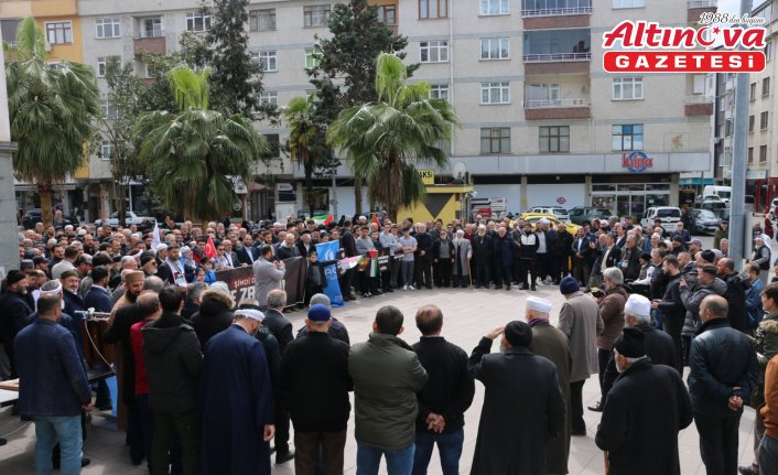 Of’ta İsrail'in Gazze'ye yönelik saldırıları protesto edildi