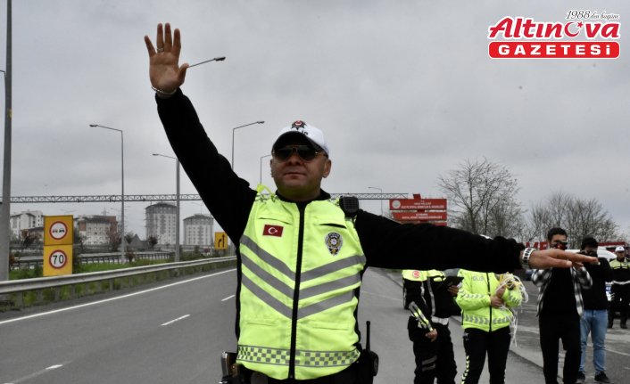 Ordu'da bayram tedbirleri kapsamında trafik denetimleri sürüyor