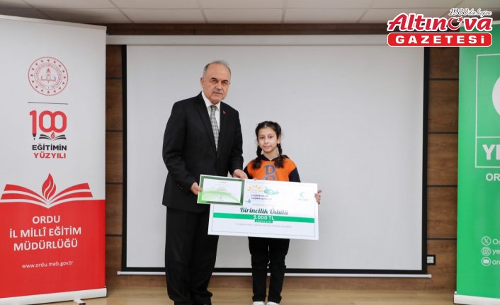 Ordu'da “Sağlıklı Nesil, Sağlıklı Gelecek Yarışması“nın ödülleri verildi