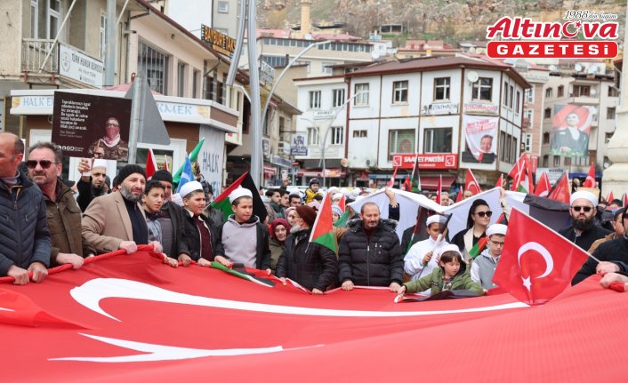Orta ve Doğu Karadeniz'de İsrail'in Gazze'ye saldırıları protesto edildi