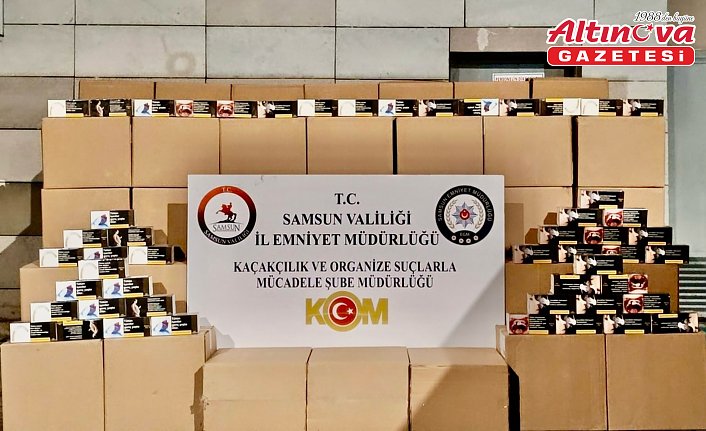 Sam­sun'da 1 mil­yon 920 bin ma­ka­ron ele ge­çi­ril­di