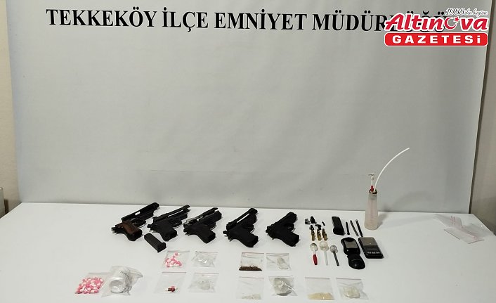 Samsun'da uyuşturucu ve silah parçaları ele geçirildi