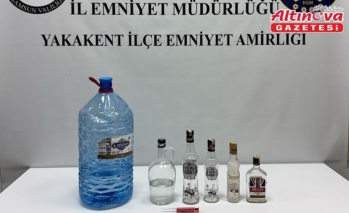 Samsun’da sahte içki operasyonunda bir kişi yakalandı