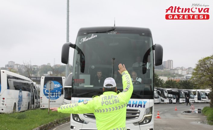 Samsun'da bayram tedbirleri kapsamında trafik denetimi yapıldı