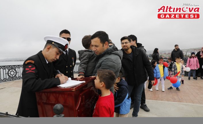 Samsun'da TCSG-87 gemisi ile TCG Fatih Fırkateyni ziyarete açıldı