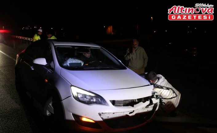 Tokat'ta devrilen otomobilin sürücüsü yaralandı