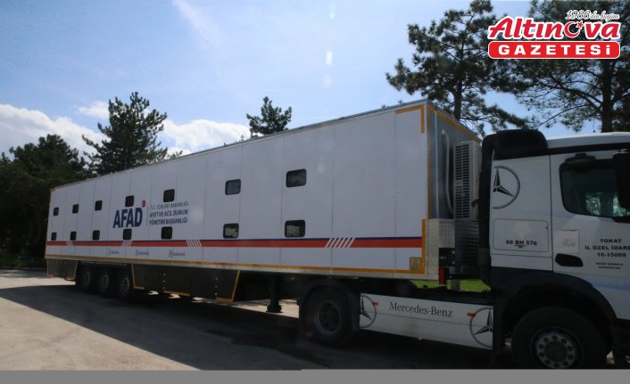 Tokat'ta üretilen Acil Durum Yatakhane Tırı'nın tanıtımı yapıldı