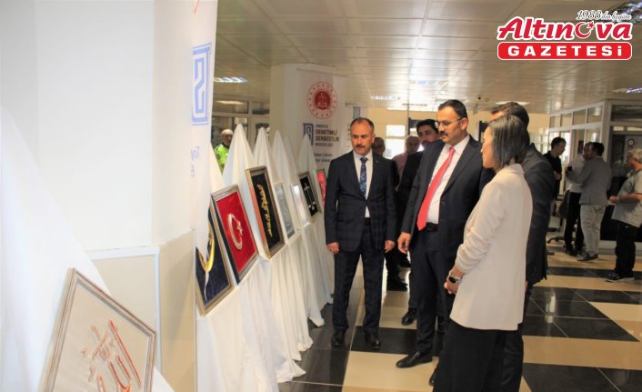 Amasya Adliyesi’nde denetimli serbestlik yükümlülerinin eserleri sergilendi