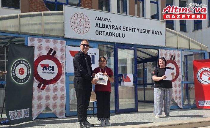Amasya’da köy okulunda bestemşe turnuvası yapıldı