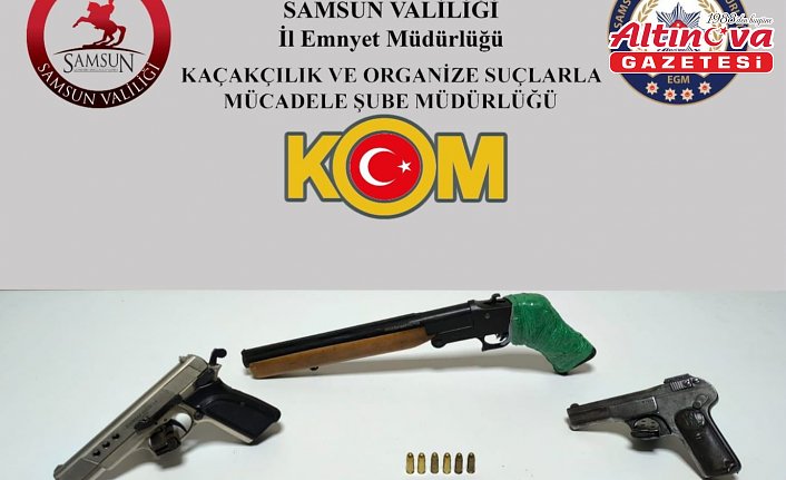 Bafra'da silah operasyonunda bir şüpheli yakalandı