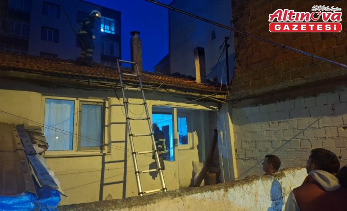 Bafra'da baca yangını söndürüldü