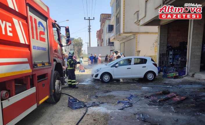 Çarşamba'da çıkan yangın söndürüldü