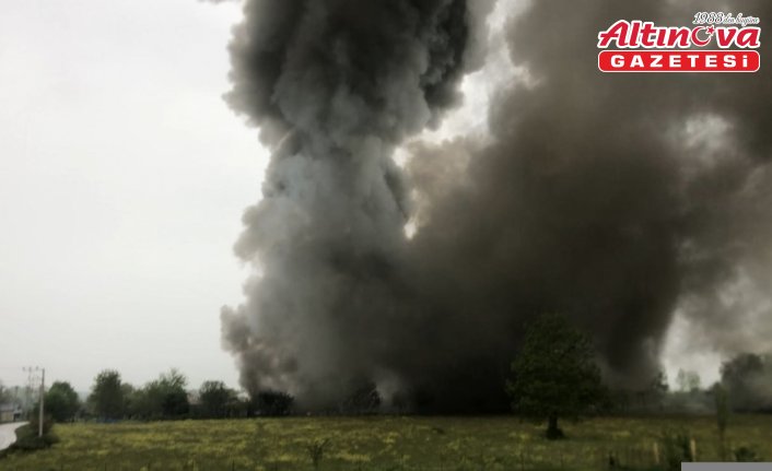 Düzce'de tavuk besihanesi yangında kullanılamaz hale geldi