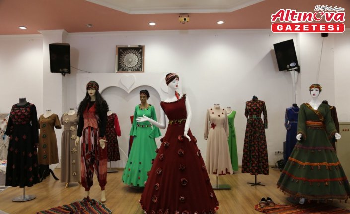Espiye'de peştamal ve keşan bezinden dikilen kıyafetler sergilendi