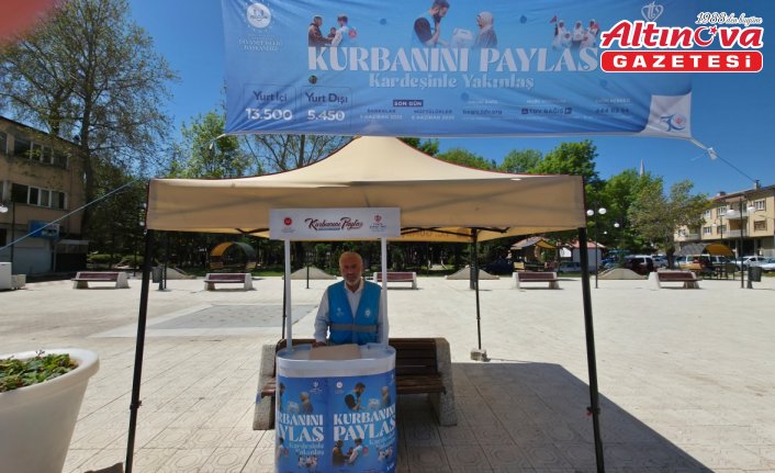 Gümüşhacıköy'de kurban bağış standı açıldı