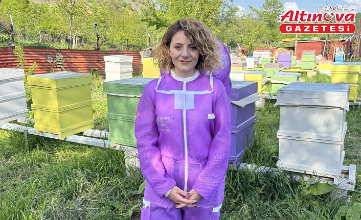 Kadın arıcı 2 kovanla başladığı arıcılıkta bu yıl yaklaşık 1,5 ton bal bekliyor