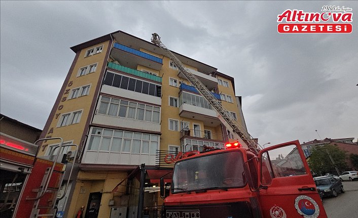 Karabük'te 6 katlı binada çıkan yangın söndürüldü