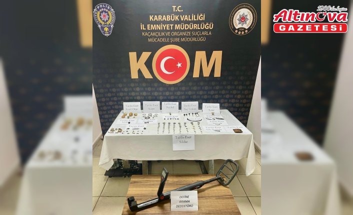 Karabük'te 64 sikke ele geçirildi