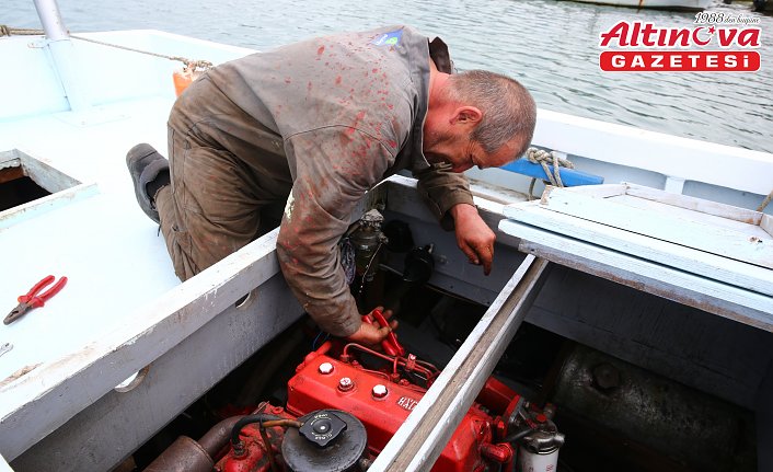 Karadenizli balıkçılar bakım mesaisine erken başladı