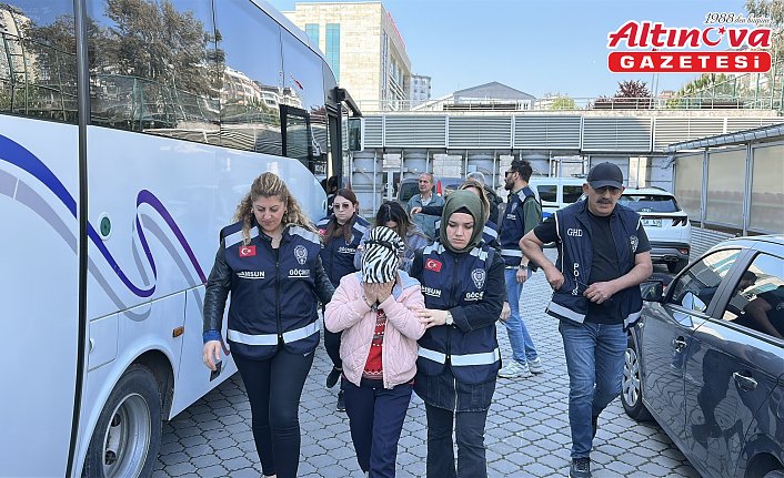 Samsun'da fuhuş operasyonunda yakalanan 7 zanlıdan 5'i tutuklandı