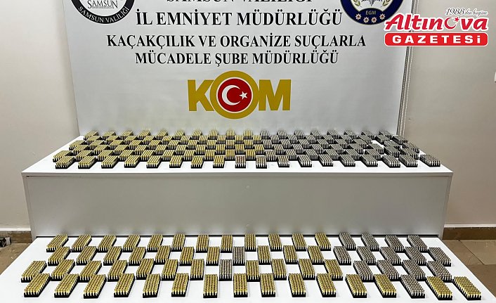 Samsun'da kayıt dışı 8 bin 500 tabanca fişeği ele geçirildi