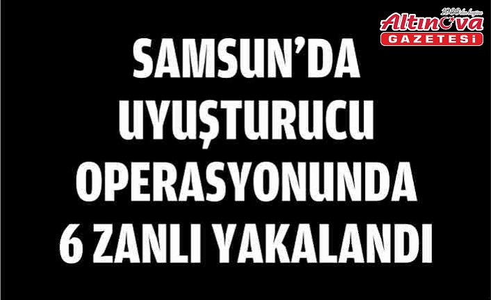 Samsun'da uyuşturucu operasyonunda 6 zanlı yakalandı