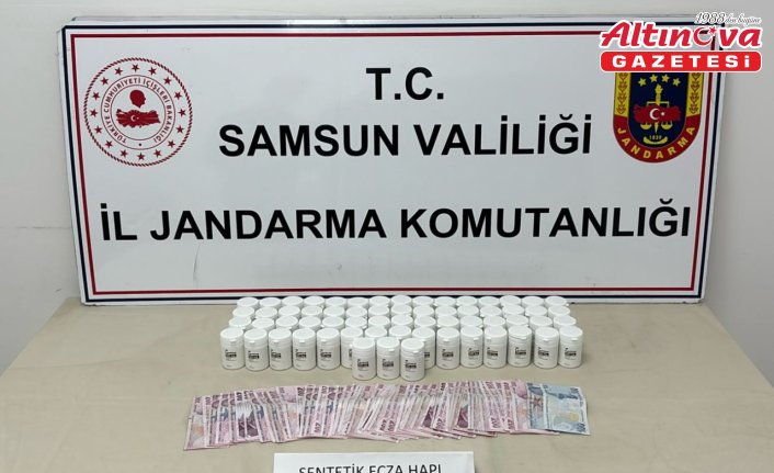 Samsun'da 4 bin 84 sentetik ecza hap ele geçirildi