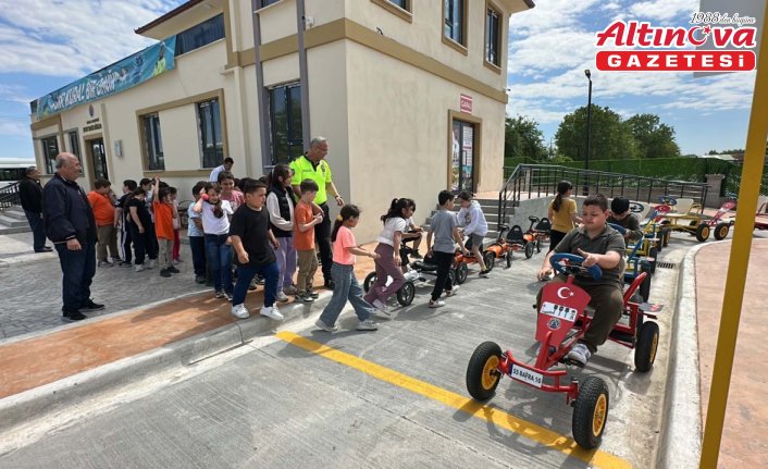 Bafra'da Çocuk Eğitim Parkı'nda öğrencilere eğitim verilmeye başlandı