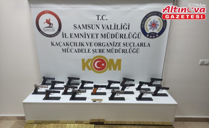 Samsun'da silah kaçakçılığı operasyonunda 2 zanlı yakalandı