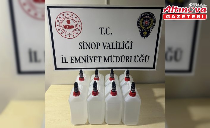 Sinop'ta 40 litre etil alkol ele geçirildi