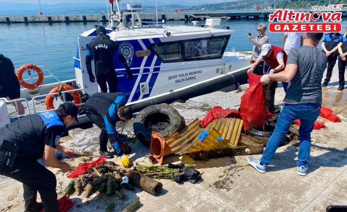 Sinop'ta deniz dibi temizliği yapıldı
