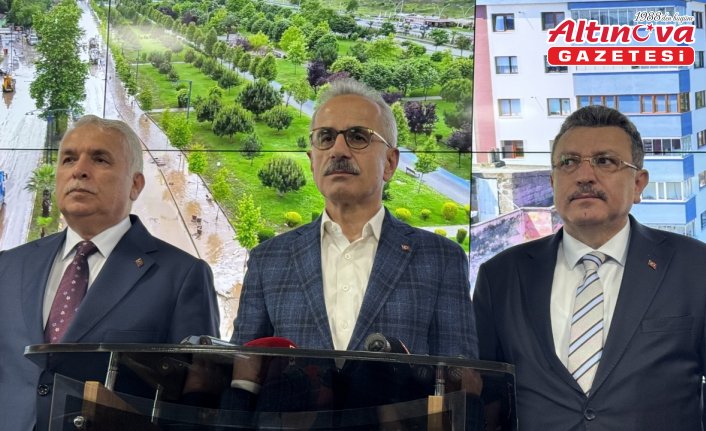Bakan Uraloğlu, Trabzon'da sel bölgesinde incelemelerde bulundu: