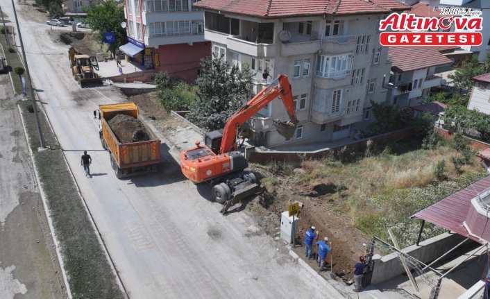 Erbaa'da Kazım Karabekir Caddesi'nde çalışmalar başladı