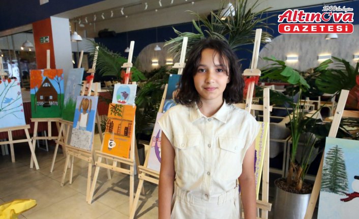 İlkokul öğrencisi resim sergisinin gelirini Türk Eğitim Vakfına bağışlayacak
