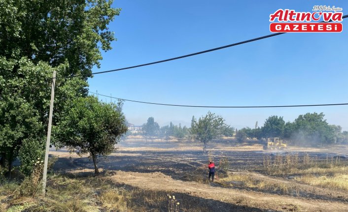 Merzifon’da tarım arazisinde çıkan yangın söndürüldü