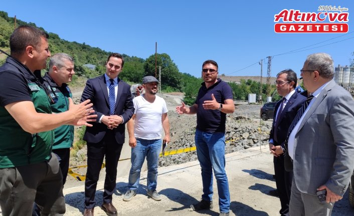 Salıpazarı, Çarşamba ve Terme Kaymakamları, Salıpazarı Barajı inşaatını inceledi