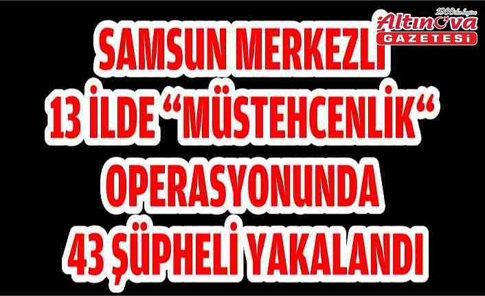 Samsun merkezli 13 ilde “müstehcenlik“ operasyonunda 43 şüpheli yakalandı