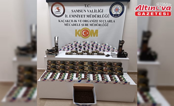 Samsun'da 23 bin makaron ele geçirildi, 2 zanlı yakalandı