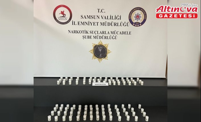 Samsun'da 5 bin 880 sentetik uyuşturucu hap ele geçirildi