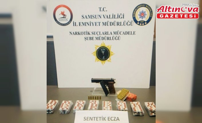 Samsun'da 6 bin 608 sentetik uyuşturucu hap ele geçirildi
