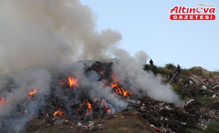 Samsun’da atıkların bırakıldığı arazide çıkan yangın kontrol altına alındı