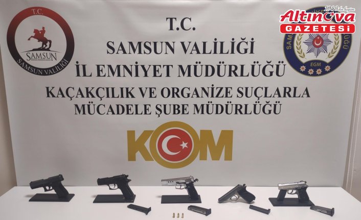 Samsun'da kurusıkı tabancayı silaha dönüştüren 2 zanlı yakalandı