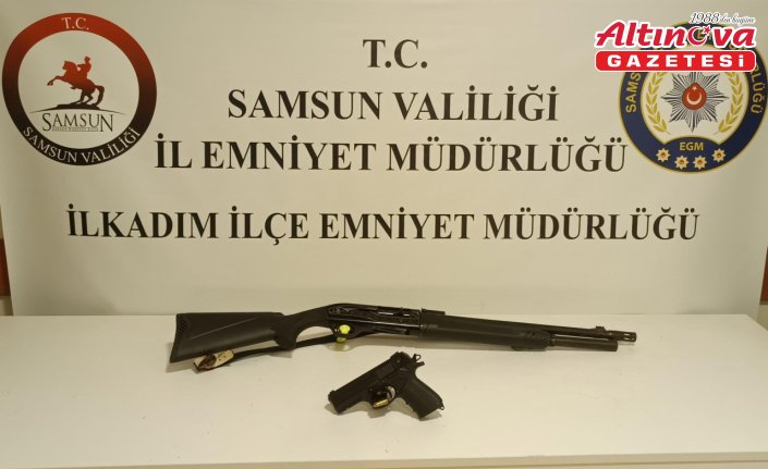Samsun'da ruhsatsız silah ve uyuşturucu ele geçirildi